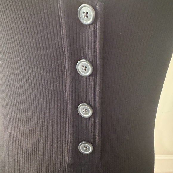 Banana Republic Black Sleeveless Ribbed Midi Tank Dress - Picture 2 of 7